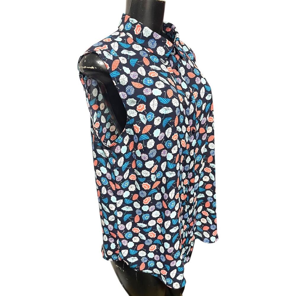 Large Talbots Button Up Collared Sleeveless Umbre… - image 7